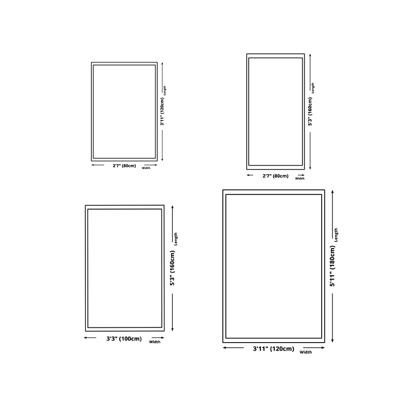 White Lozenge Rug Polyester Casual Indoor Rug Washable Rug for Home Decor