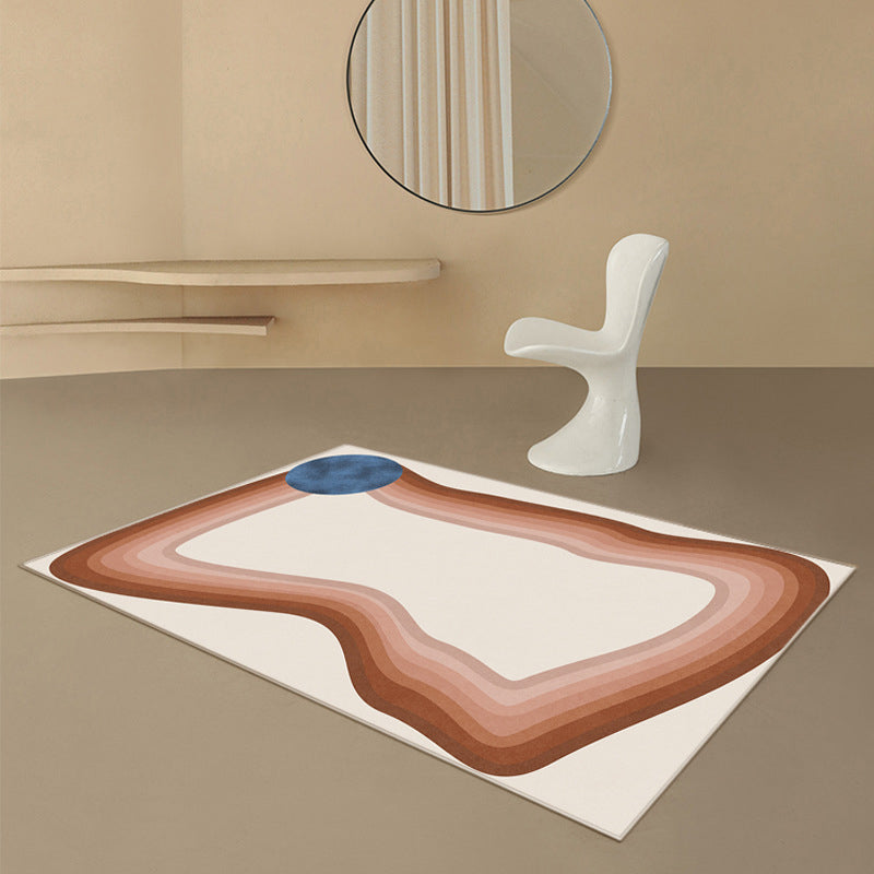 Tapis moderne blanc en Polyester, pièce de couleur, tapis d'intérieur résistant aux taches, pour la décoration de la maison