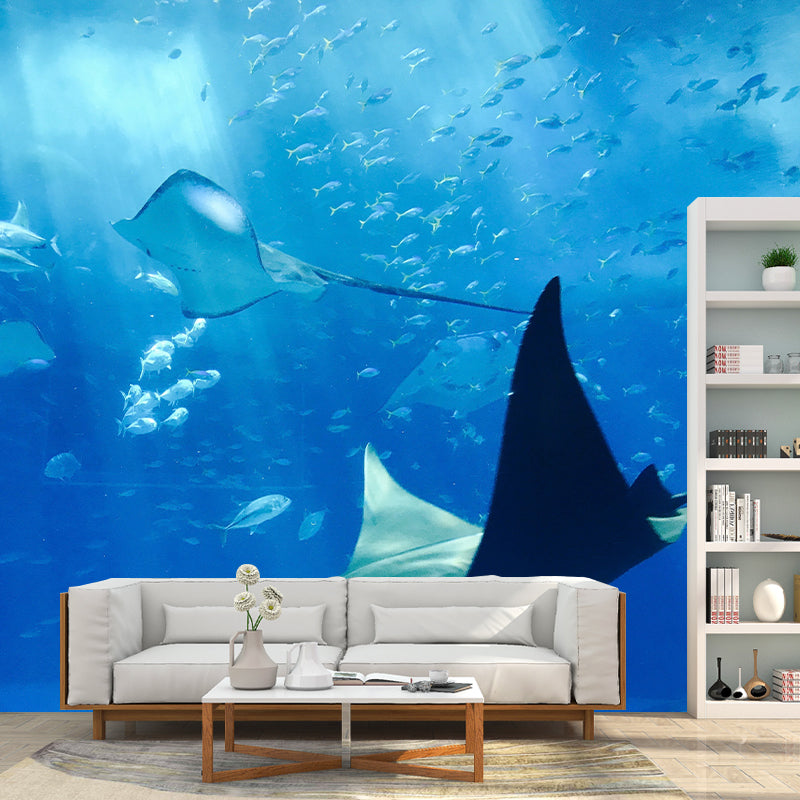 Underwater Photography Modern Wallpaper Environmental Living Room Wallpaper