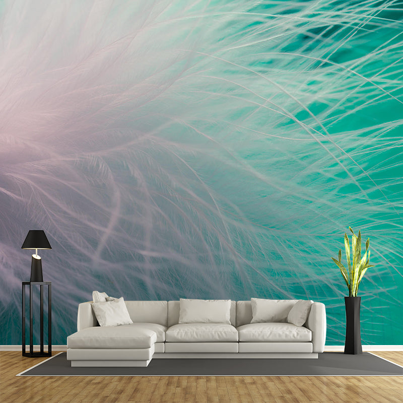 Feather Pattern Photography Modern Wallpaper Living Room Wall Mural