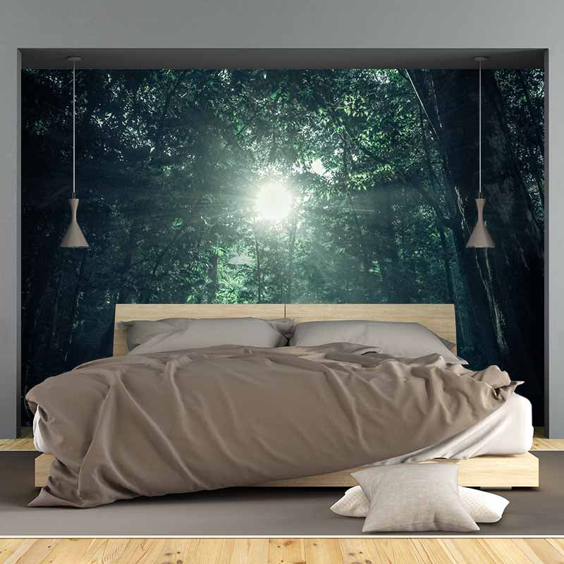 Photography Stain Resistant Forest Wallpaper Living Room Wall Mural