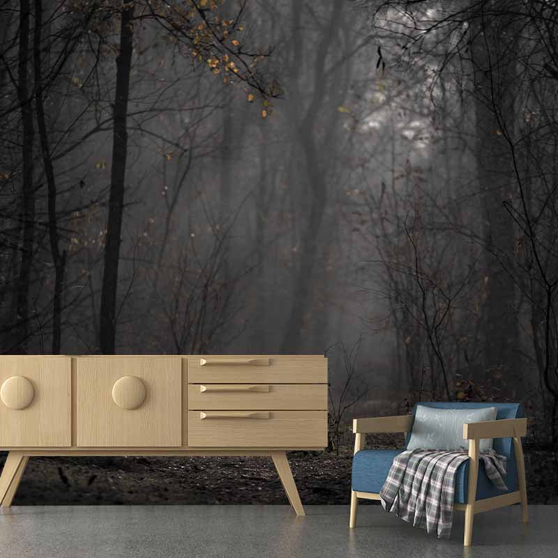 Wallpaper Forest Stain Resistant Photography Living Room Wallpaper