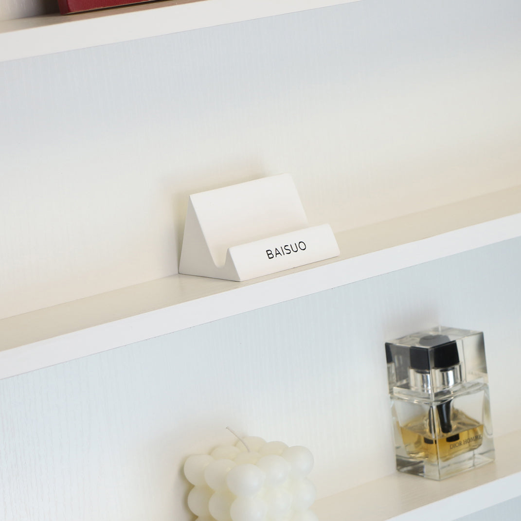 3-Shelf Wood Standard Bookshelf 43.3"H Contemporary Closed Back Bookshelf