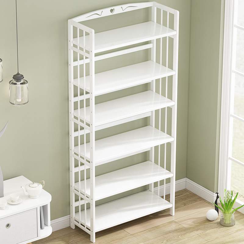 White Manufactured Etagere Bookshelf Modern Open Vertical Bookcase
