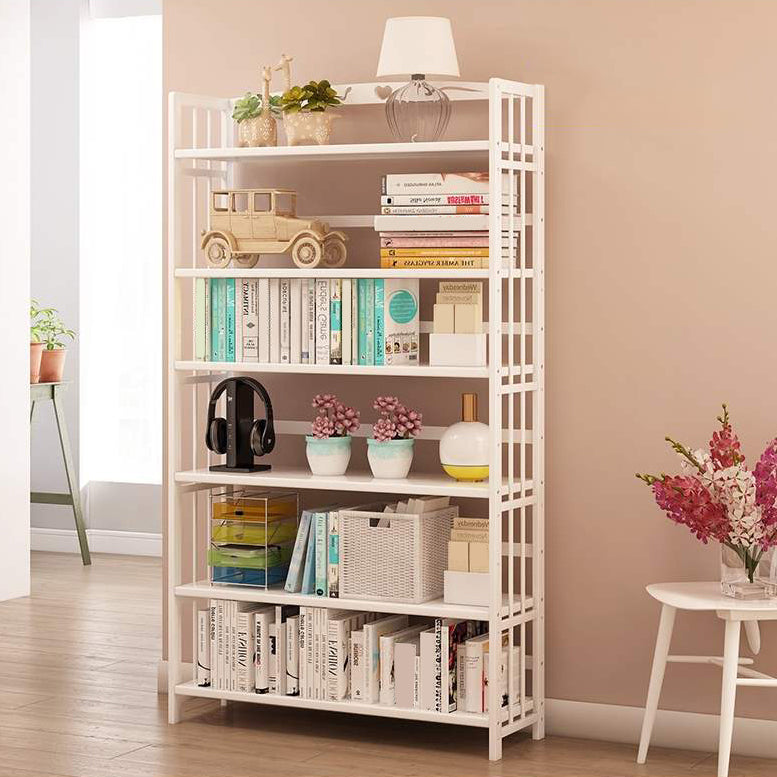 White Manufactured Etagere Bookshelf Modern Open Vertical Bookcase