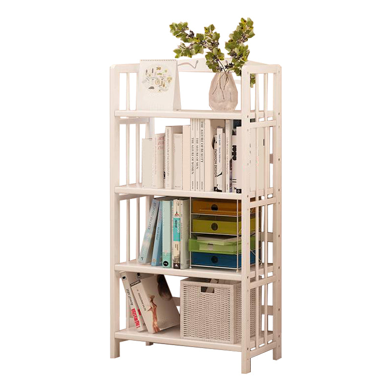 White Manufactured Etagere Bookshelf Modern Open Vertical Bookcase