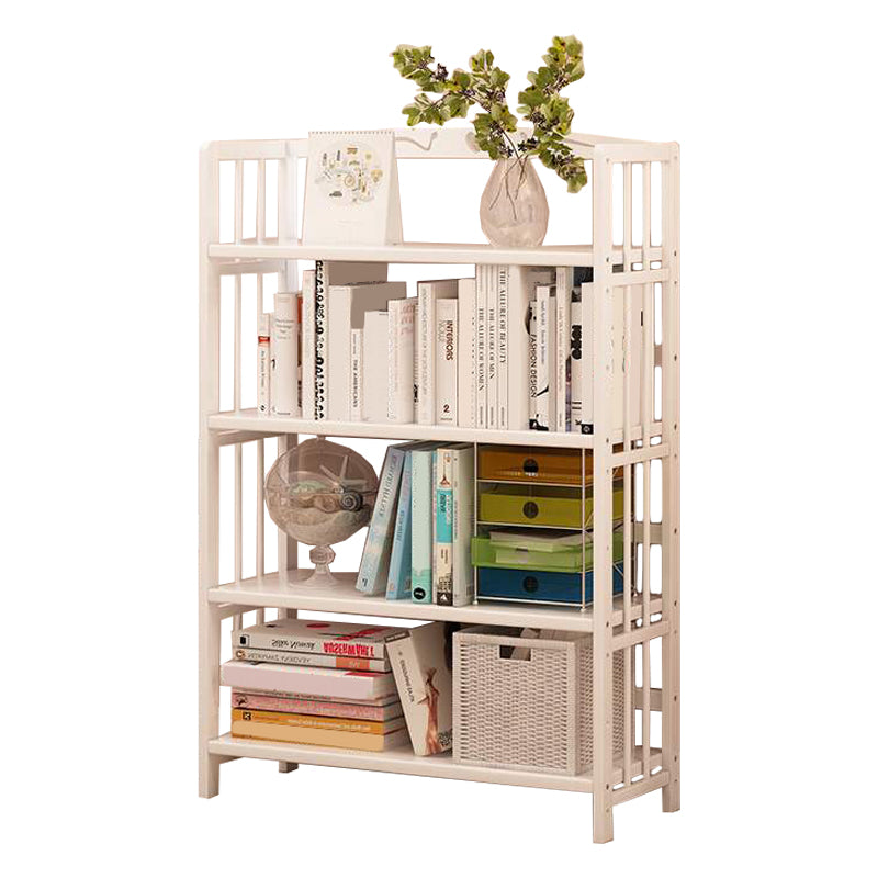 White Manufactured Etagere Bookshelf Modern Open Vertical Bookcase