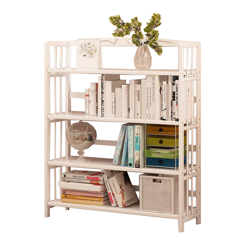 White Manufactured Etagere Bookshelf Modern Open Vertical Bookcase
