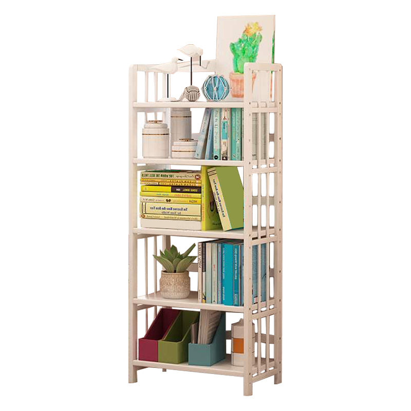 White Manufactured Etagere Bookshelf Modern Open Vertical Bookcase
