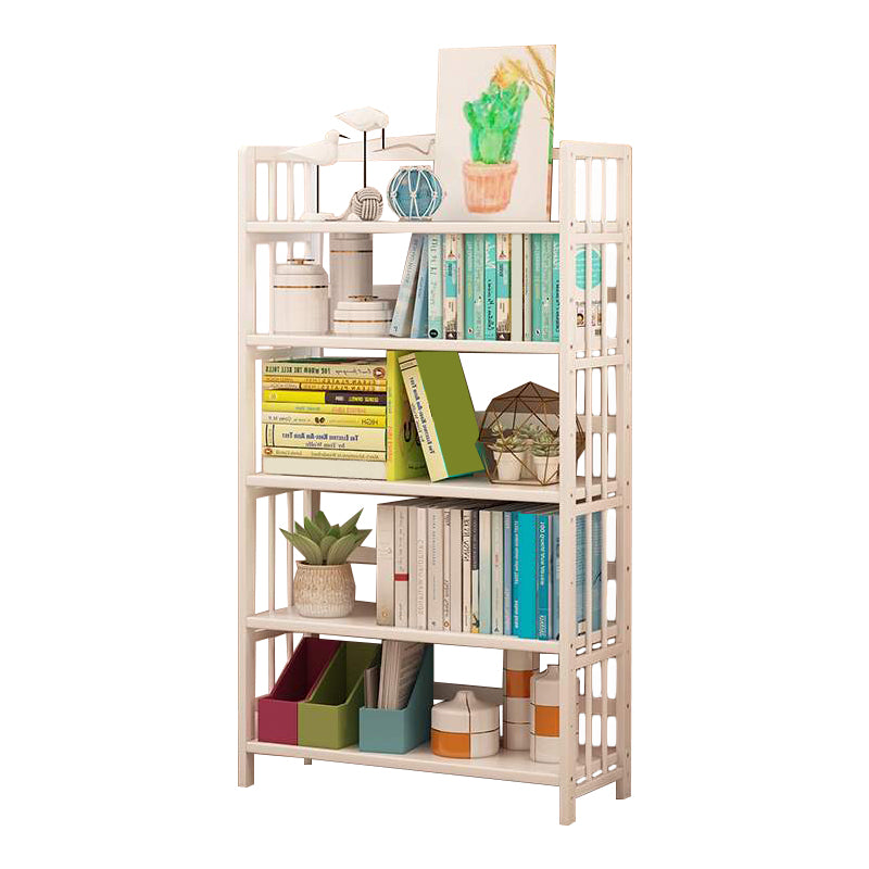 White Manufactured Etagere Bookshelf Modern Open Vertical Bookcase