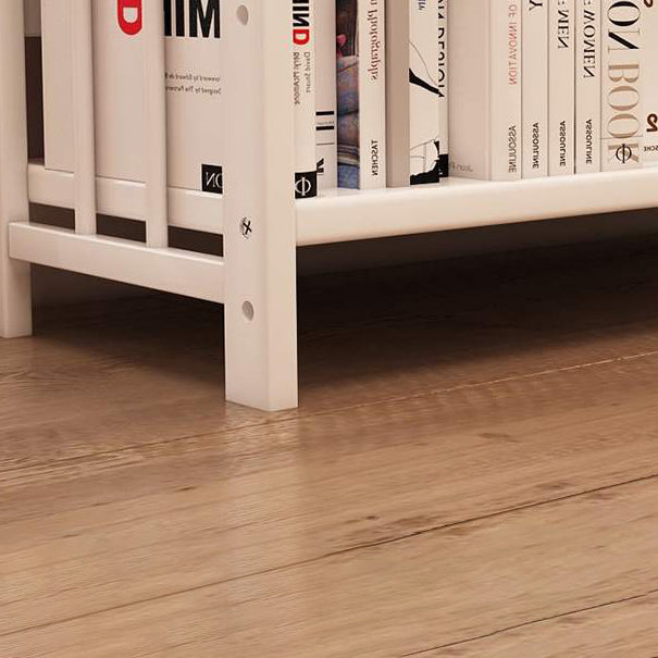 White Manufactured Etagere Bookshelf Modern Open Vertical Bookcase