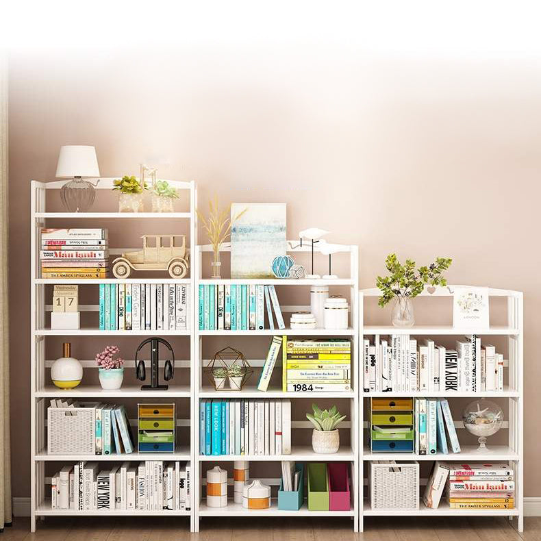 White Manufactured Etagere Bookshelf Modern Open Vertical Bookcase