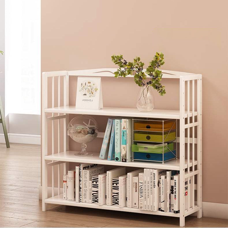 White Manufactured Etagere Bookshelf Modern Open Vertical Bookcase