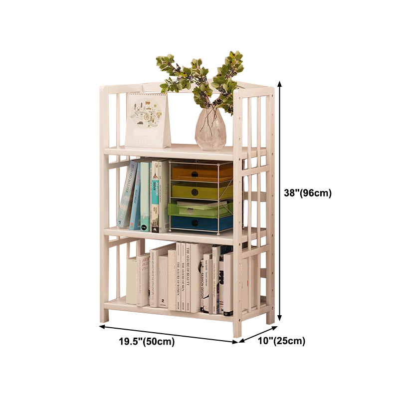 White Manufactured Etagere Bookshelf Modern Open Vertical Bookcase