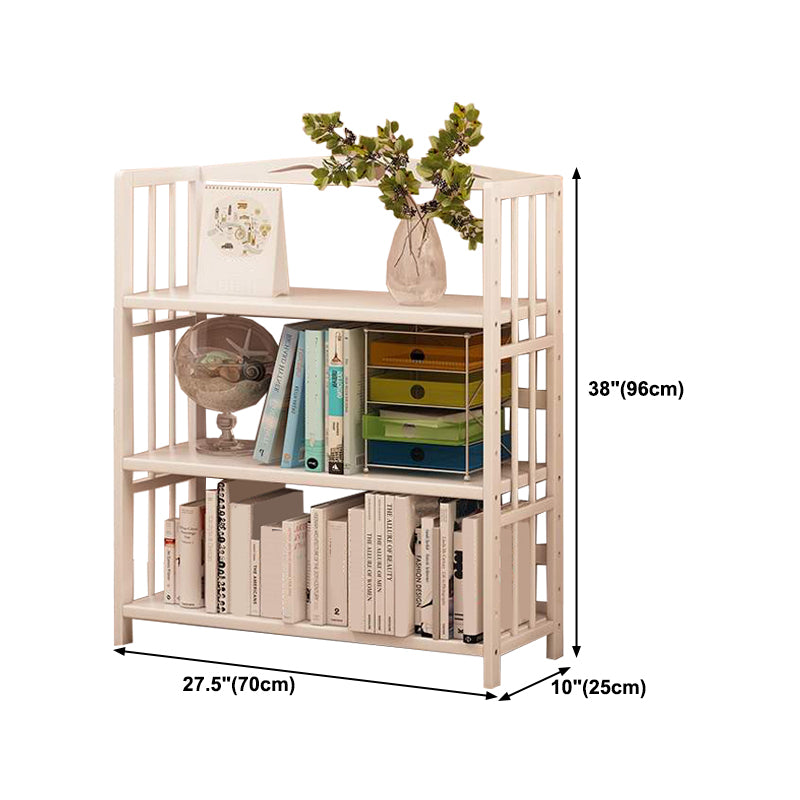 White Manufactured Etagere Bookshelf Modern Open Vertical Bookcase