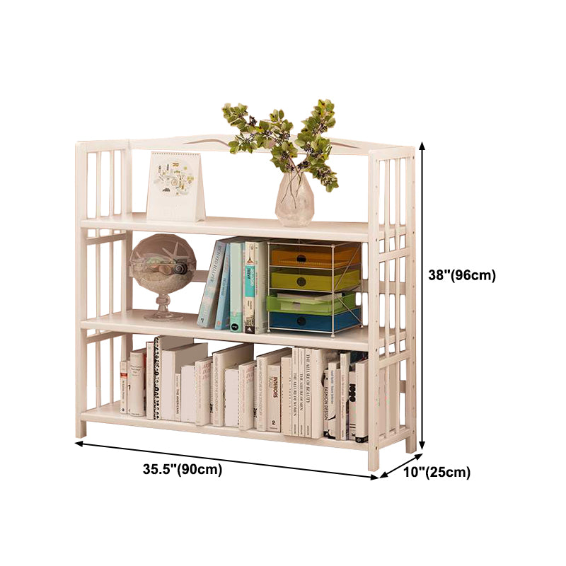 White Manufactured Etagere Bookshelf Modern Open Vertical Bookcase