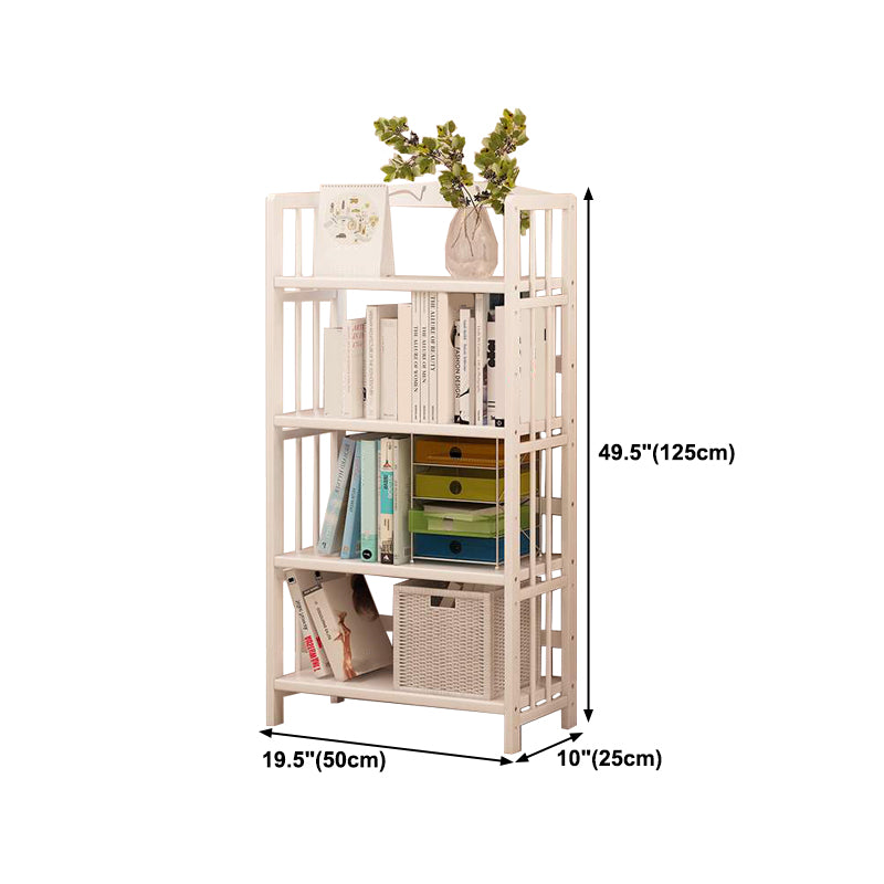 White Manufactured Etagere Bookshelf Modern Open Vertical Bookcase