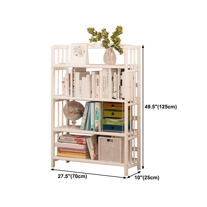 White Manufactured Etagere Bookshelf Modern Open Vertical Bookcase