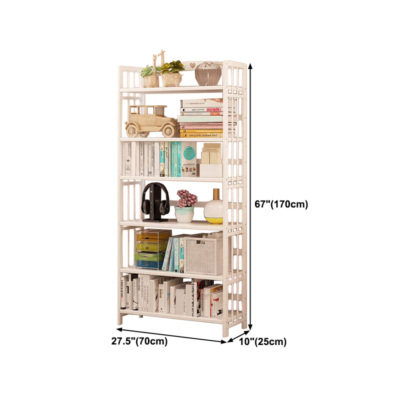 White Manufactured Etagere Bookshelf Modern Open Vertical Bookcase