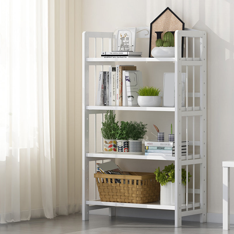 Contemporary Manufactured Wood Etagere Bookshelf Vertical Open Bookcase