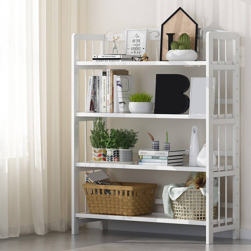Contemporary Manufactured Wood Etagere Bookshelf Vertical Open Bookcase
