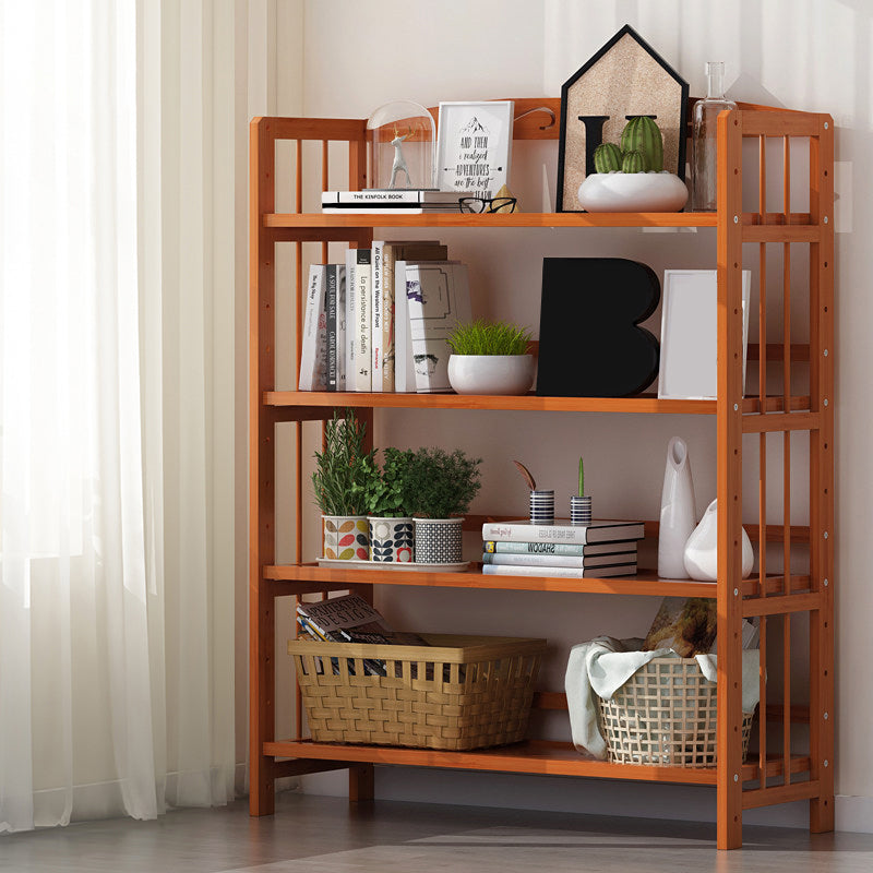 Contemporary Manufactured Wood Etagere Bookshelf Vertical Open Bookcase
