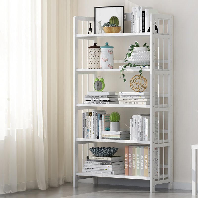 Contemporary Manufactured Wood Etagere Bookshelf Vertical Open Bookcase