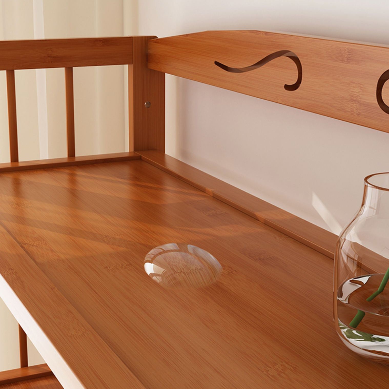 Contemporary Manufactured Wood Etagere Bookshelf Vertical Open Bookcase