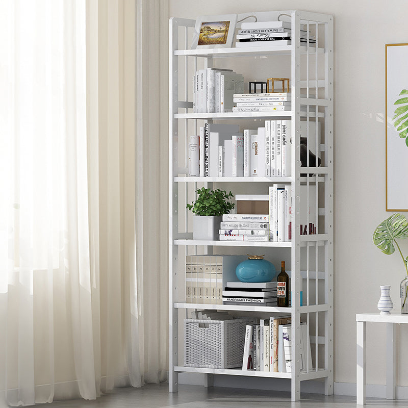 Contemporary Manufactured Wood Etagere Bookshelf Vertical Open Bookcase