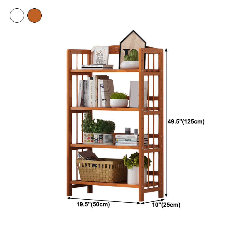 Contemporary Manufactured Wood Etagere Bookshelf Vertical Open Bookcase