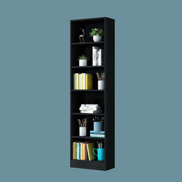 71"H x 9.45"W Bookcase Contemporary Style Closed Back Bookshelf for Home Office