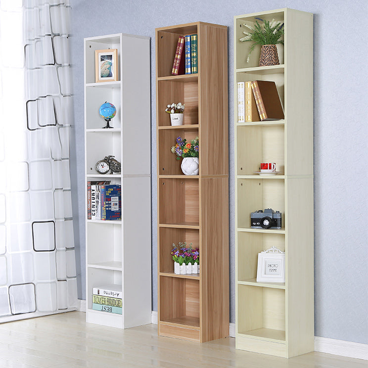 71"H x 9.45"W Bookcase Contemporary Style Closed Back Bookshelf for Home Office