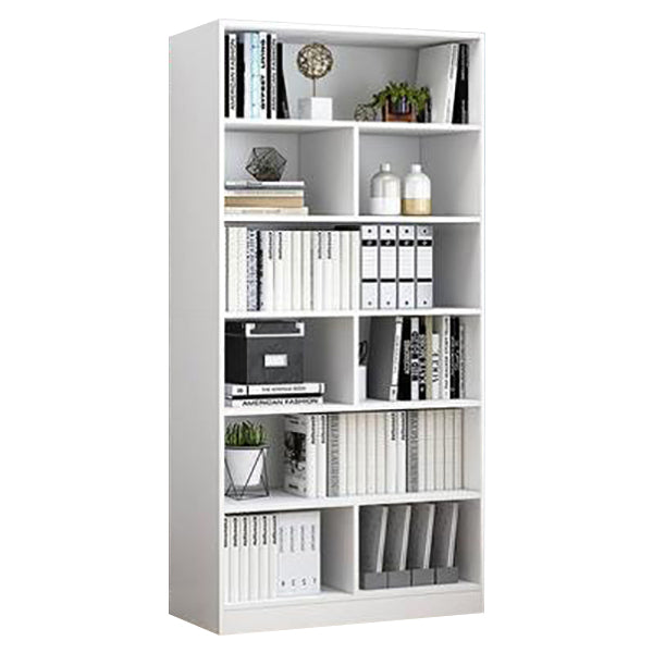 Closed Back Bookcase Contemporary Style Bookshelf for Home Office Study Room