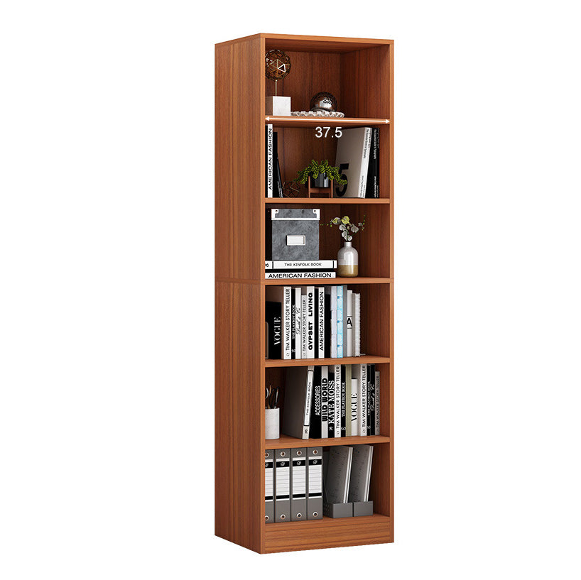 Closed Back Bookcase Contemporary Style Bookshelf for Home Office Study Room