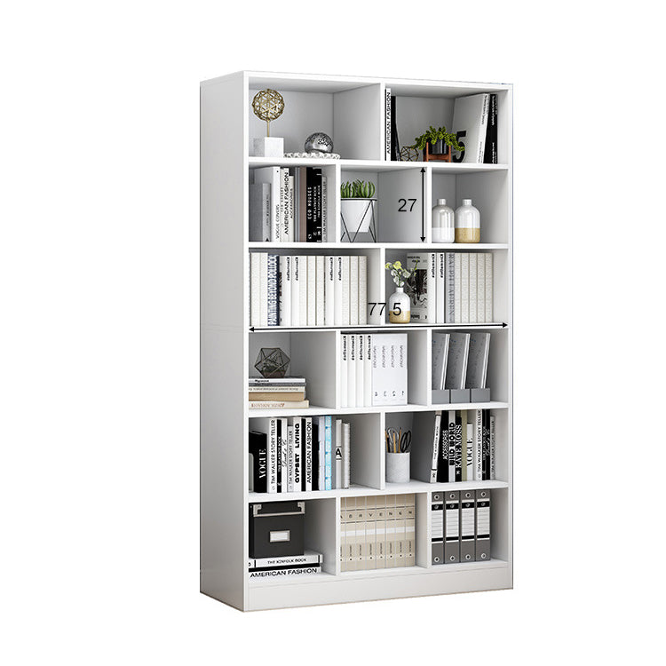 Closed Back Bookcase Contemporary Style Bookshelf for Home Office Study Room