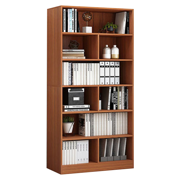 Closed Back Bookcase Contemporary Style Bookshelf for Home Office Study Room
