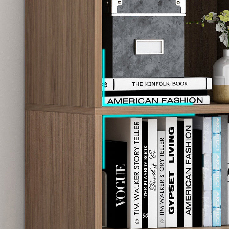 Closed Back Bookcase Contemporary Style Bookshelf for Home Office Study Room