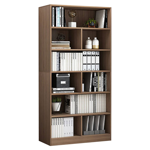 Closed Back Bookcase Contemporary Style Bookshelf for Home Office Study Room