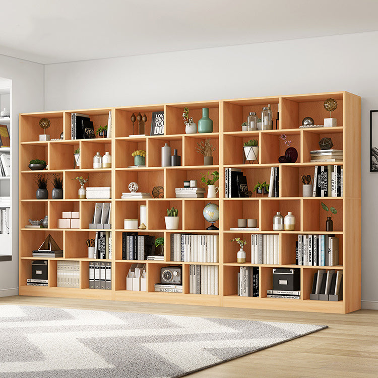 Closed Back Bookcase Contemporary Style Bookshelf for Home Office Study Room