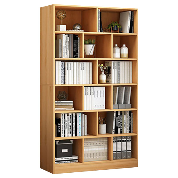 Closed Back Bookcase Contemporary Style Bookshelf for Home Office Study Room