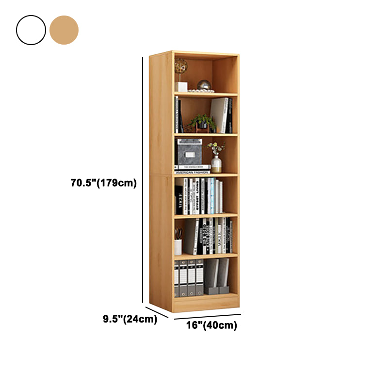 Closed Back Bookcase Contemporary Style Bookshelf for Home Office Study Room