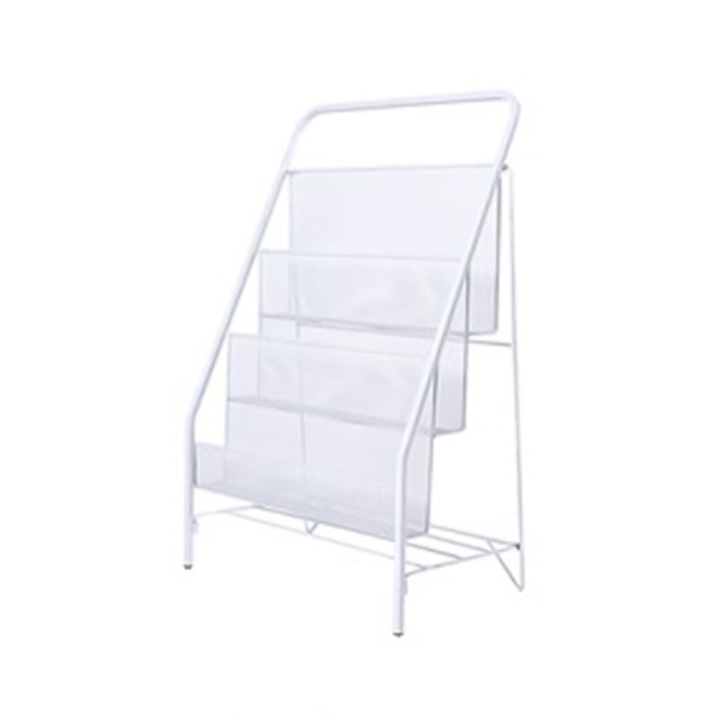 Closed Back Iron Ladder Bookshelf Contemporary Vertical Bookcase