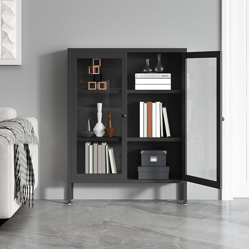 Scandinavian Style Bookcase with Door Shelf Bookcase for Study Room and Office