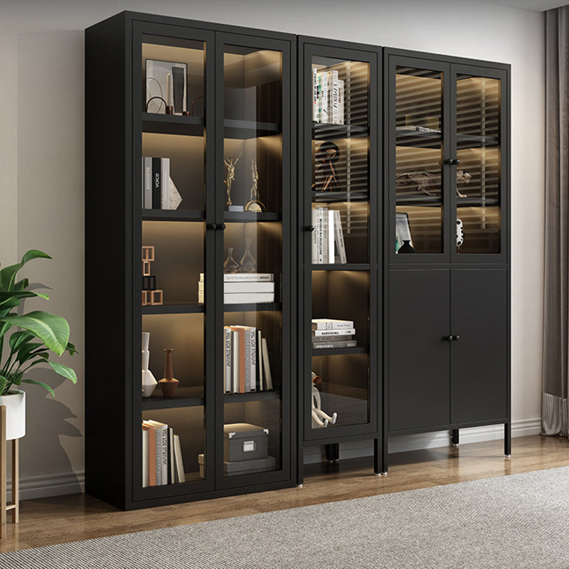 Scandinavian Style Bookcase with Door Shelf Bookcase for Study Room and Office
