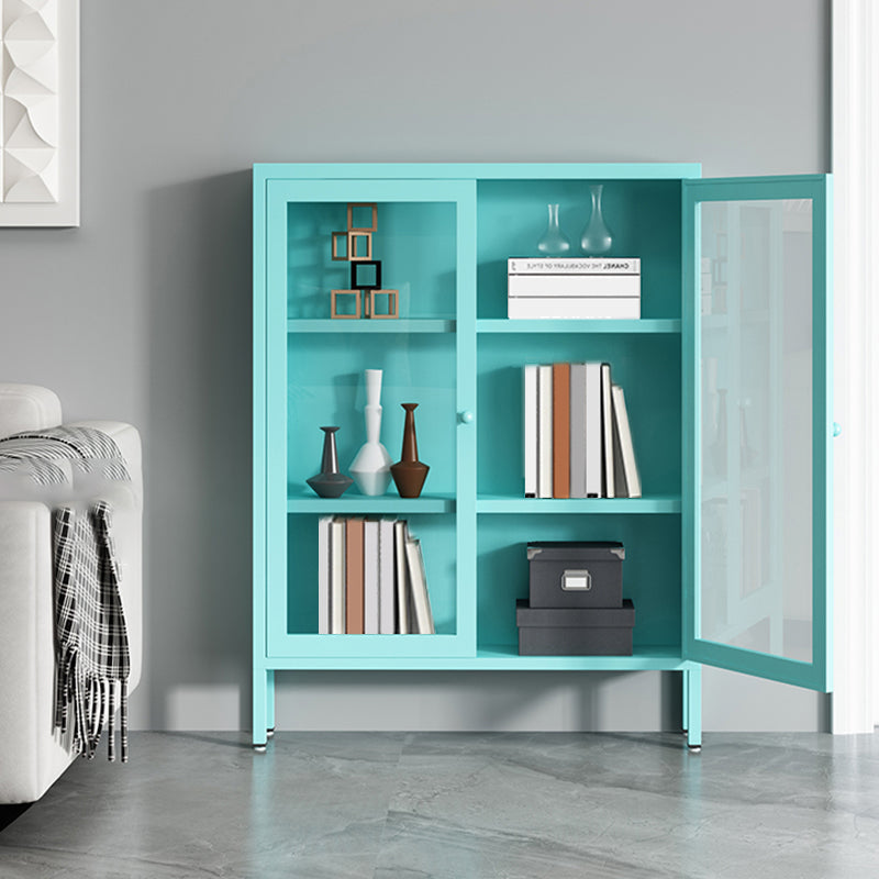 Scandinavian Style Bookcase with Door Shelf Bookcase for Study Room and Office
