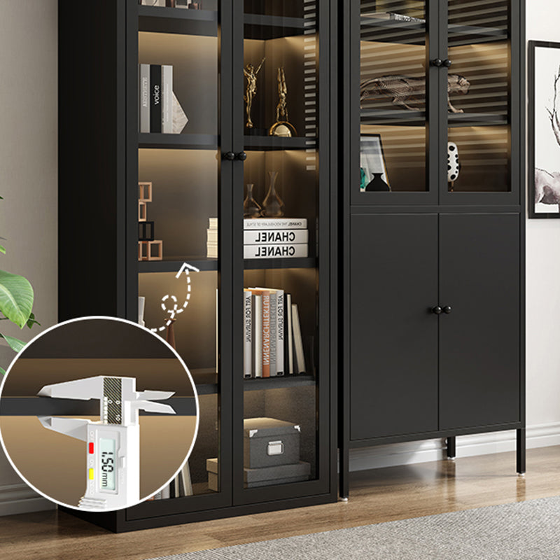 Scandinavian Style Bookcase with Door Shelf Bookcase for Study Room and Office