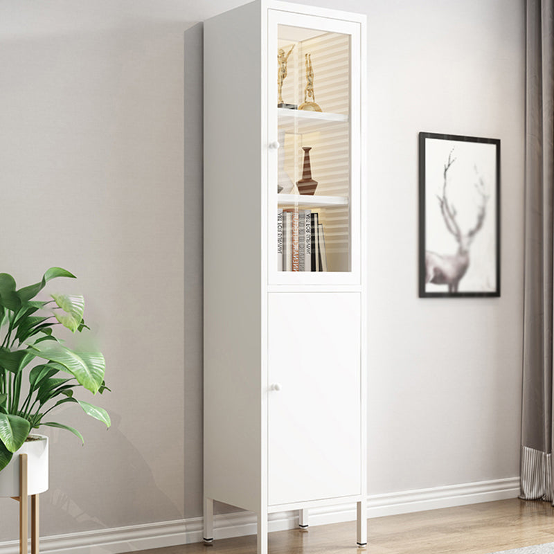 Scandinavian Style Bookcase with Door Shelf Bookcase for Study Room and Office