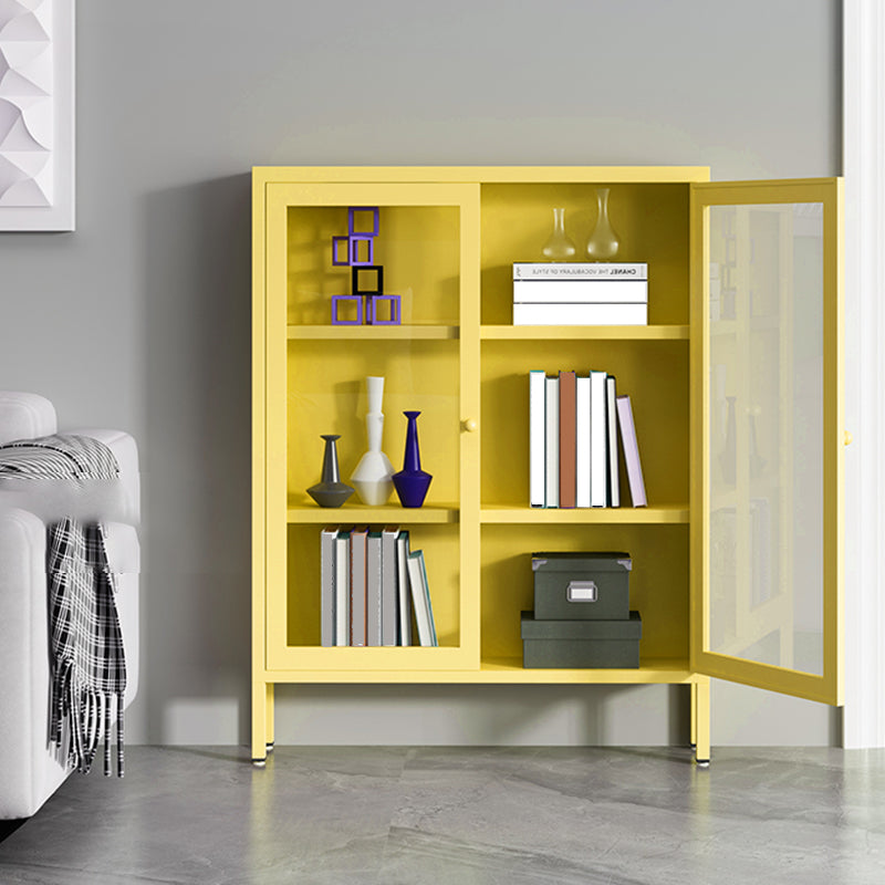 Scandinavian Style Bookcase with Door Shelf Bookcase for Study Room and Office