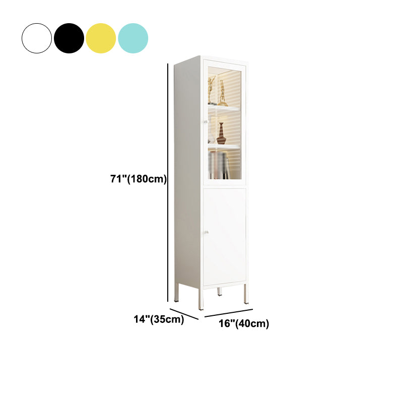 Scandinavian Style Bookcase with Door Shelf Bookcase for Study Room and Office