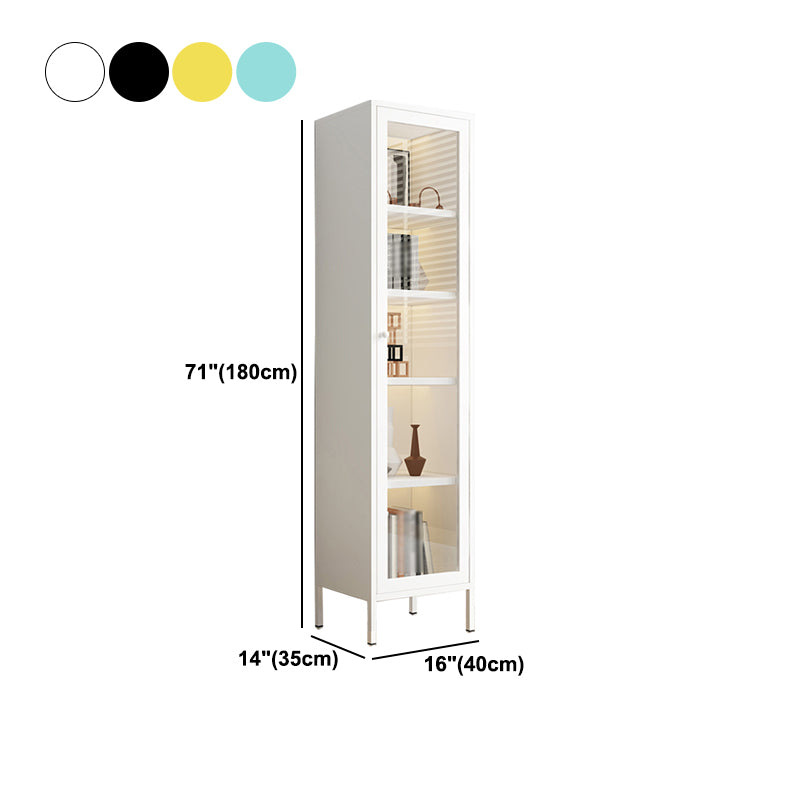 Scandinavian Style Bookcase with Door Shelf Bookcase for Study Room and Office